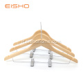 EISHO Anti Theft Wood Hanger With Clips